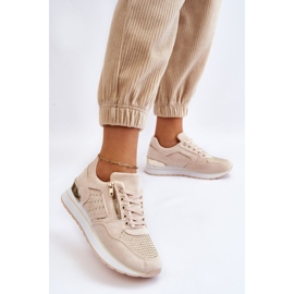 PG1 Női sportcipő dekoratív krémszínű cipzárral sokszínű 2