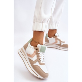 PG1 Női Wedge Sportcipő Fehér és Bézs Neva 2