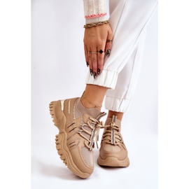 BM Női zokni bebújós sportcipő Bézs Berna barna 1