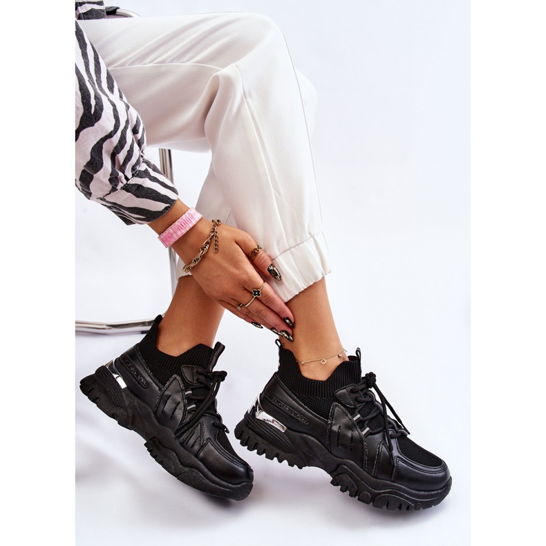 BM Női zokni bebújós sportcipő Fekete Berna 1