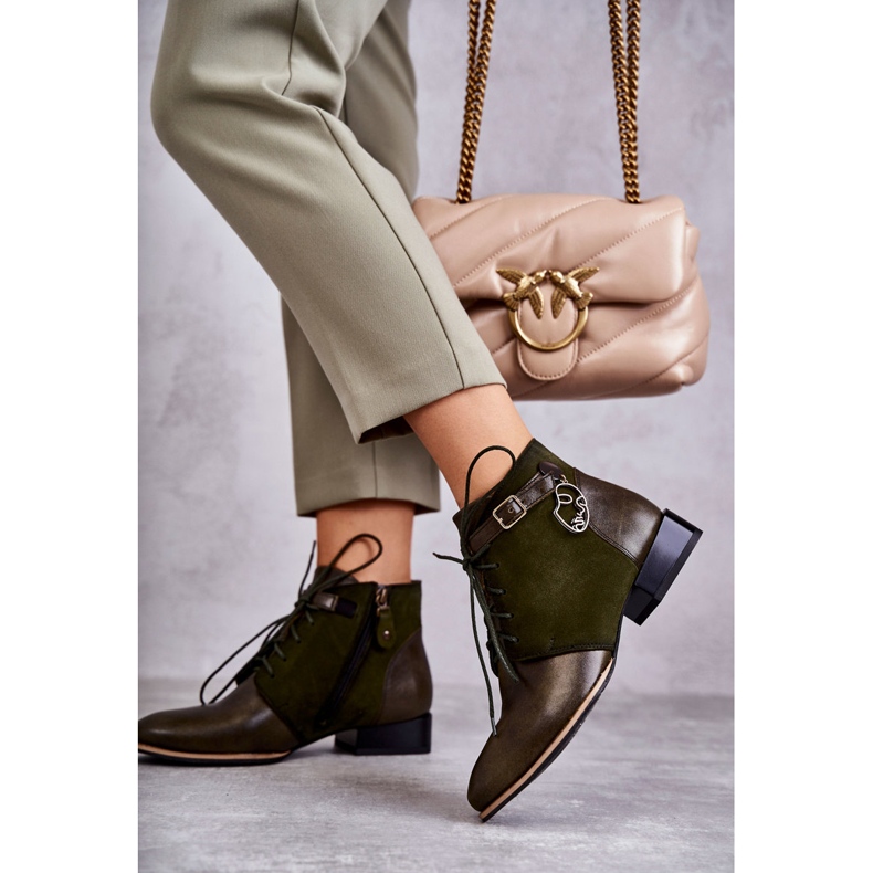 Női bőrcsizma Maciejka 5743A-09 zöld 1 Női bőrcsizma Maciejka 5743A-09 zöld 1