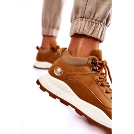 Női szigetelt teve trekking csizma barna 3