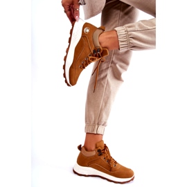 Női szigetelt teve trekking csizma barna 2