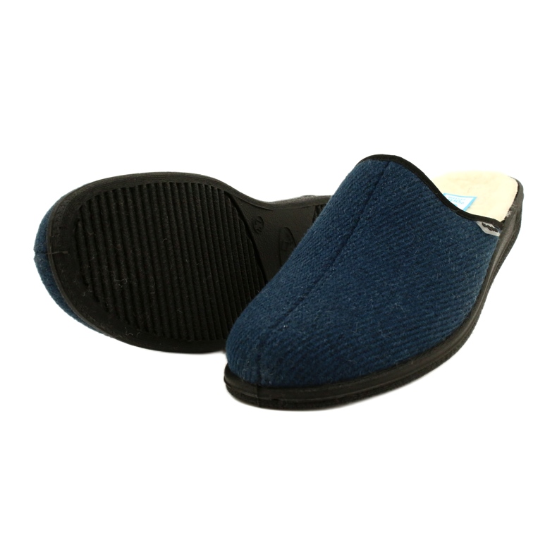 Befado férfi papucs szigetelt bárányprém pu 000M325, sötétkék 4