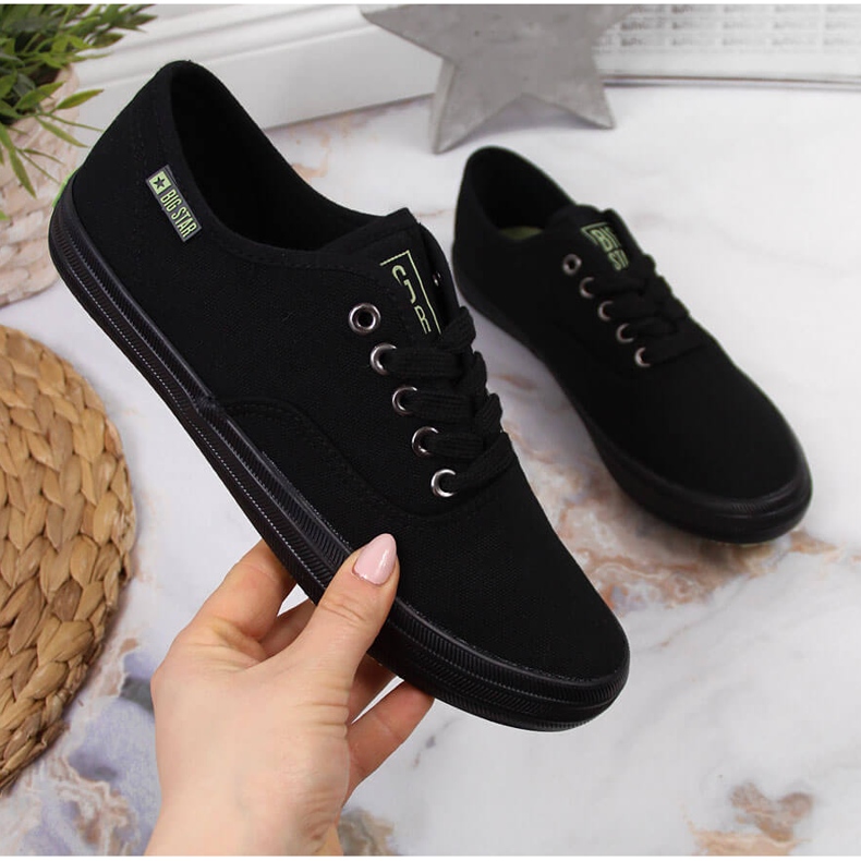 Textil tornacipő teljesen fekete Big Star JJ274261 1