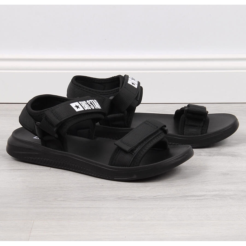 Big Star HH174842 fekete férfi sportszandál tépőzáras 1