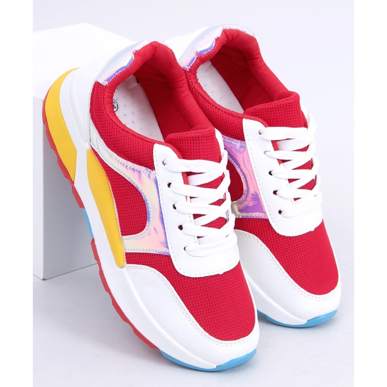Női sportcipő sokszínű 19017 Piros 1