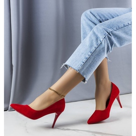 PA1 Alayah piros sarkú cipők öko-velúrból 1