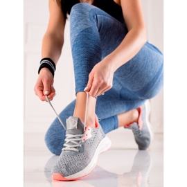 TRENDI Kötett sportcipő szürke 1