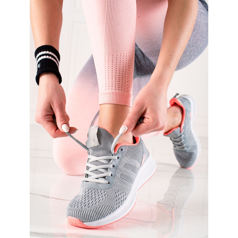 TRENDI Textil sportcipő szürke 1