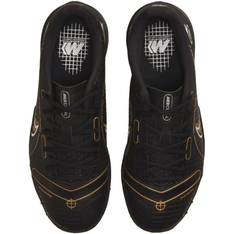 Nike Mercurial Vapor 14 Academy Tf Jr DJ2863 007 futballcipő fekete fekete 1
