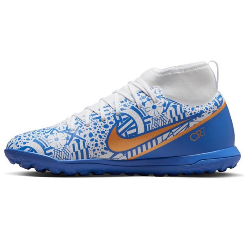 Nike Zoom Mercurial Superfly 9 CR7 Tf Jr DQ5330 182 futballcipő sokszínű kék 1