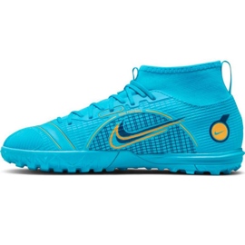 Nike Mercurial Superfly 8 Academy Tf Jr DJ2864 484 futballcipő kék kék 1