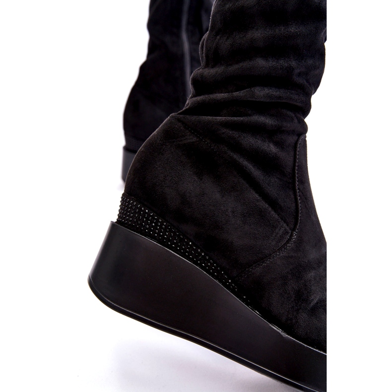 BM Női Wedge Comb Magas Csizma Fekete Elori 3 BM Női Wedge Comb Magas Csizma Fekete Elori 3