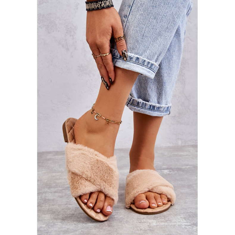 PA1 Női lapossarkú, meztelen Lussie szőrmével bézs 1