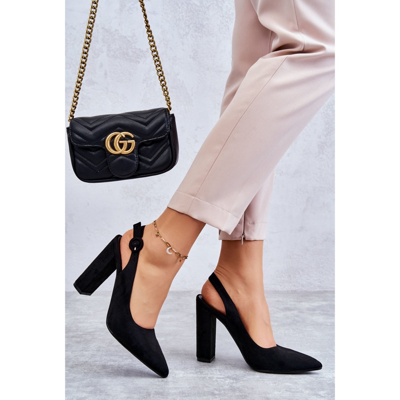 PA1 Magas sarkú pumpák fekete Alanza 2