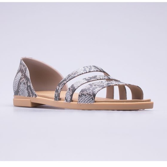 Crocs Tulum nyitott lapos szandál W 206109-15W bézs barna 1