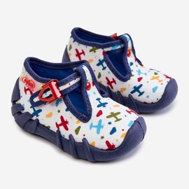 BEFADO S.A. Cipők Papucsok Befado Planes 110P463 fehér és sötétkék 1