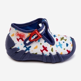 BEFADO S.A. Cipők Papucsok Befado Planes 110P463 fehér és sötétkék 2