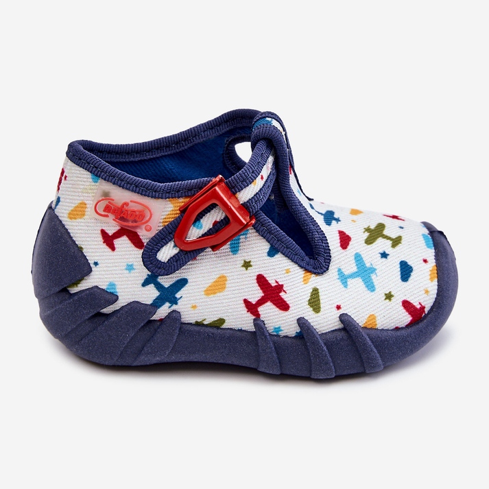 BEFADO S.A. Cipők Papucsok Befado Planes 110P463 fehér és sötétkék 2