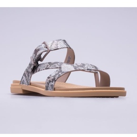 Crocs Tulum Toe Post Sandal W 206108-15W bézs barna 1