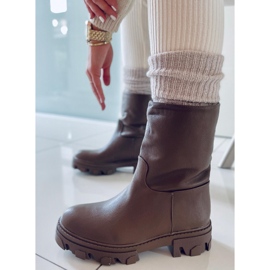 PA1 Egyenes Bunton Army Green felsőrésszel rendelkező csizma barna khaki 1