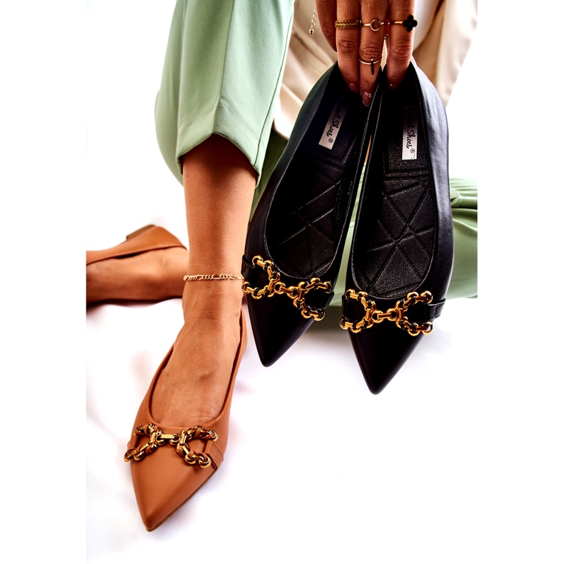 WS1 Spitz női balerinák, fekete Carlos-dísszel 3 WS1 Spitz női balerinák, fekete Carlos-dísszel 3