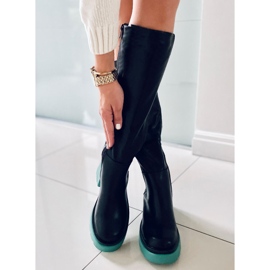 PA1 Woods BLACK/BLUE csizma színes talppal fekete kék 1