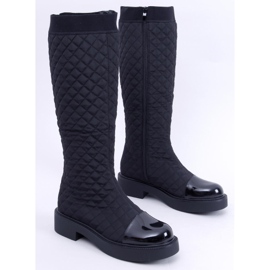 Elegáns Coco Black steppelt csizma fekete 1