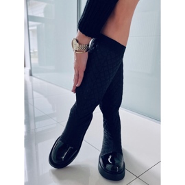 Elegáns Coco Black steppelt csizma fekete 2