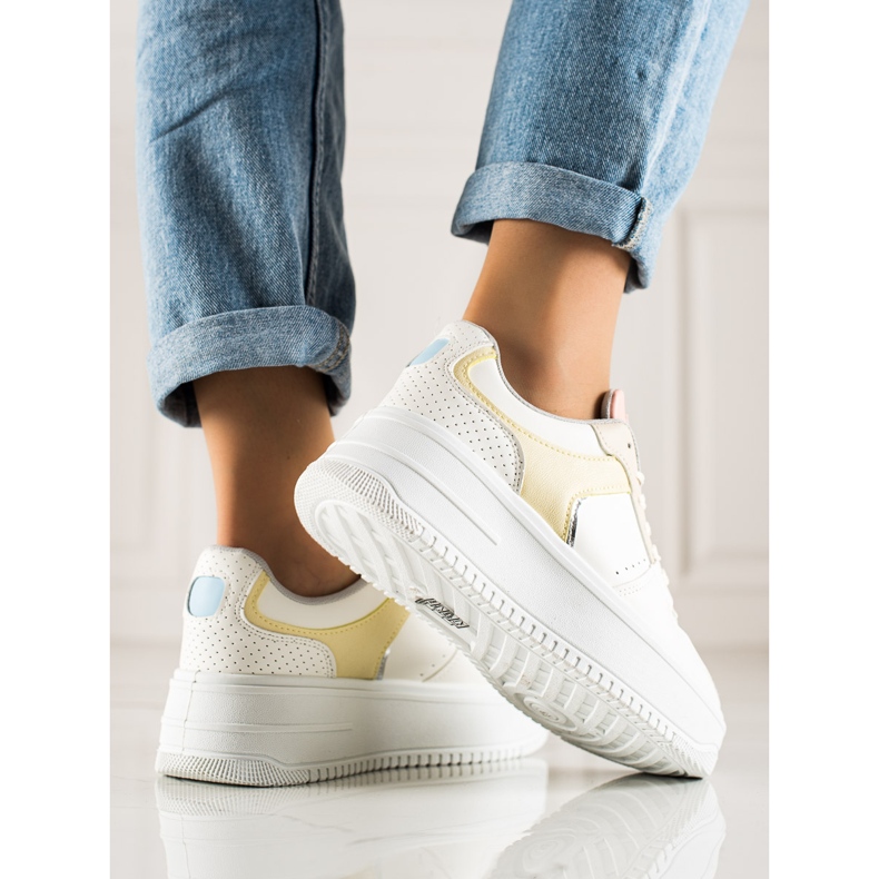 TRENDI Színes, divatos tornacipő fehér sokszínű 1