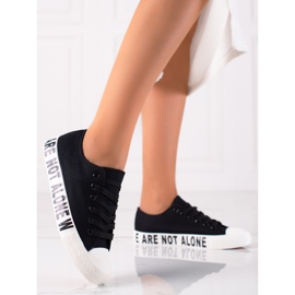 SHELOVET Fekete divat cipők 2