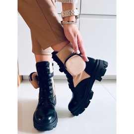 Fűzős csizma Victor Beige bézs 1