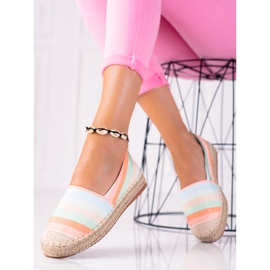 SHELOVET Színes espadrillák rózsaszín sokszínű 2
