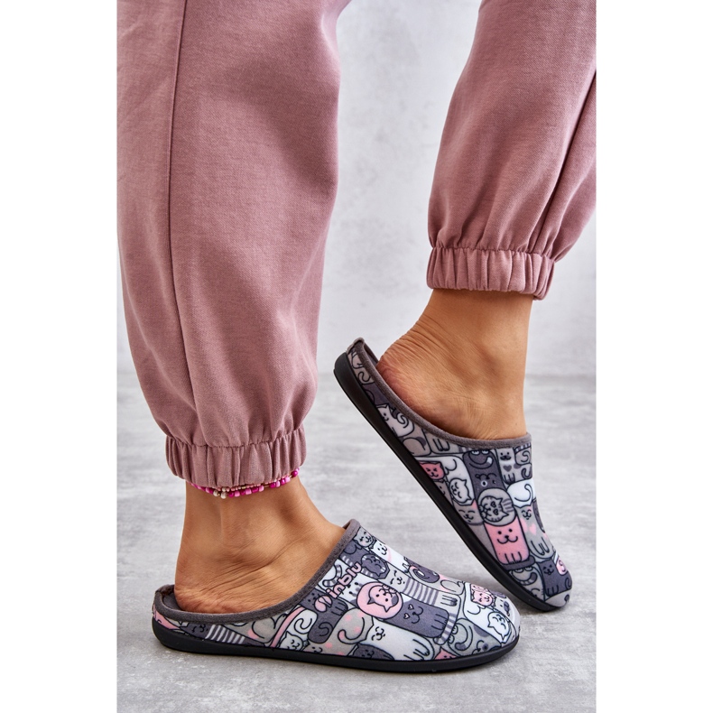 BEFADO S.A. Papucs Befado Kotki 155D208 Szürke 2