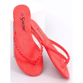 Papucsok DD26 Red piramis szegecsekkel piros 1