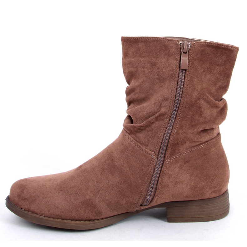 BM Wever Khaki velúr lapos csizma barna 1