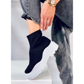 BM Rugalmas felsőrészű csizma, mar FEKETE/FEHÉR 1