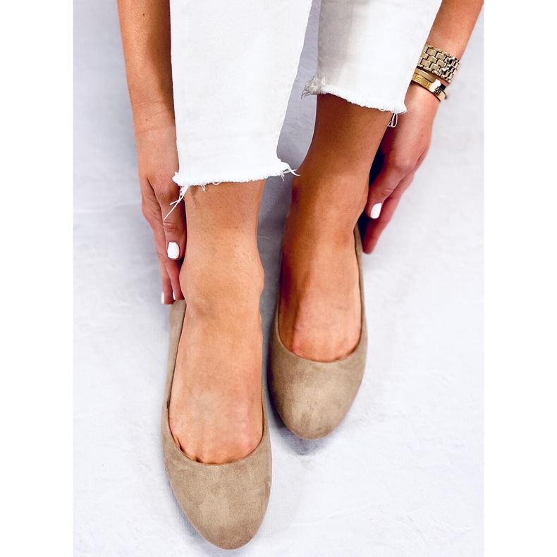 BM Lumley Khaki Wedge Ballet Flats bézs 1