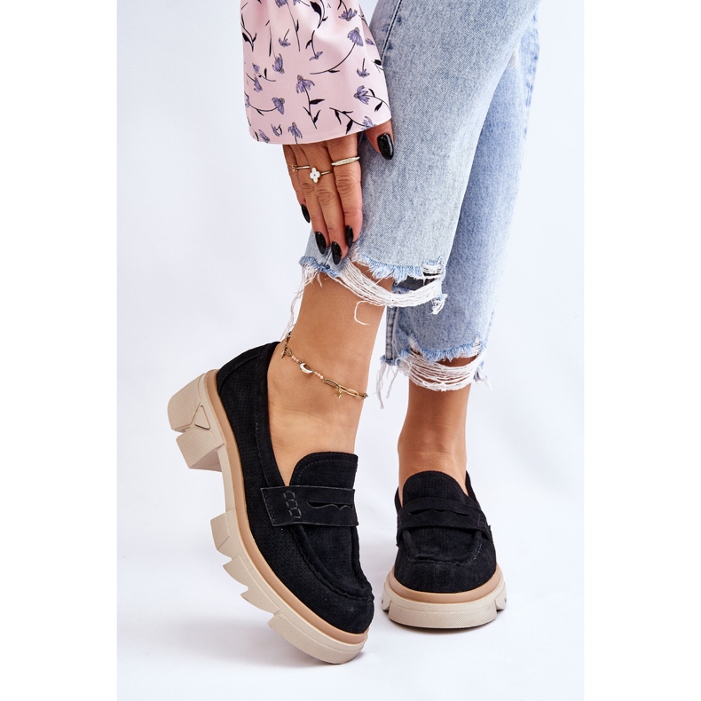 PM1 Női naplopók, lapos sarkú cipők, fekete Fletcher 2