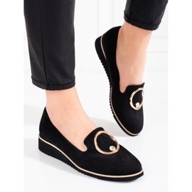 BM Női mokaszinok Shelovet fekete velúr 1