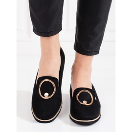 BM Női mokaszinok Shelovet fekete velúr 2