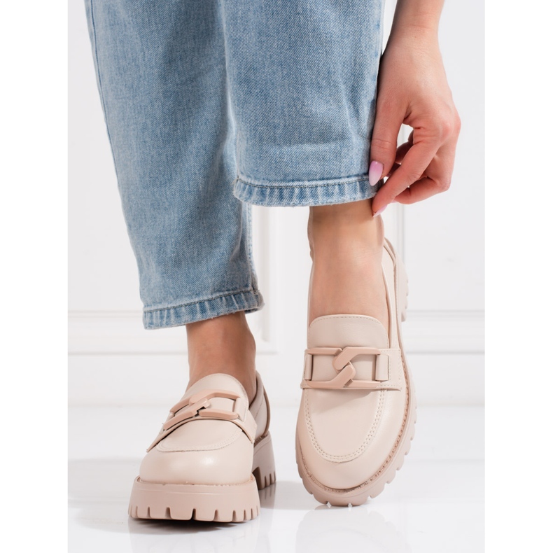 Goodin Női bézs Shelovet platformcipő 1