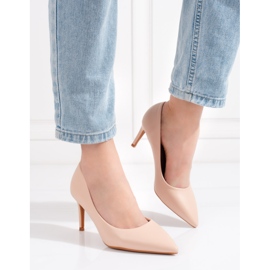 Shelovet női magassarkú bézs klasszikus 1