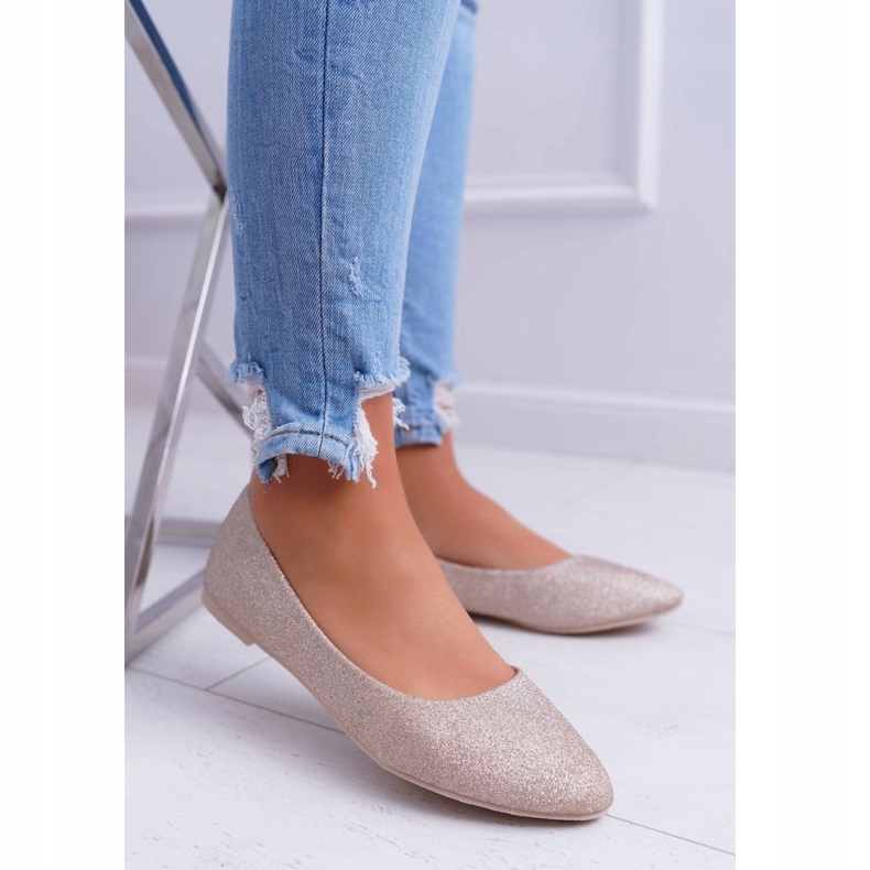 PS1 Női balerinák Glitter Golden Fifi aranysárga 3