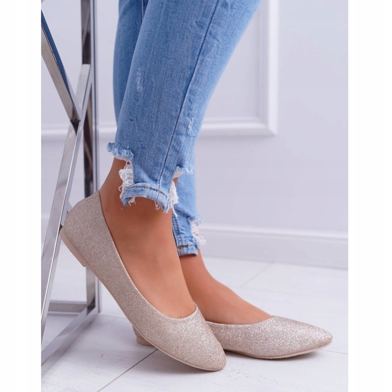 PS1 Női balerinák Glitter Golden Fifi aranysárga 4