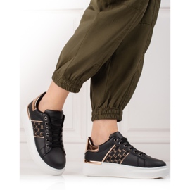 Shelovet fekete platformos sportcipő 1