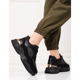 Fekete női tornacipők a Shelovet platformon 2