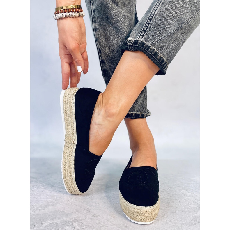 BM Wela Black Chanel espadrillák fekete 1