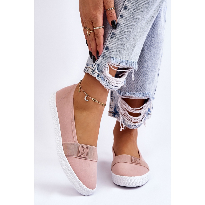 Női felbújós tornacipő Big Star LL274202 Nude rózsaszín 2